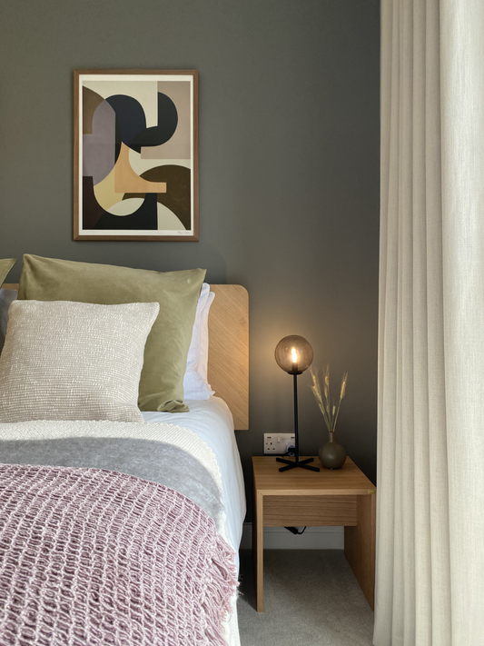 Smoked Glass Champ Table Lamp