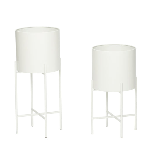 White Airy Pots (Set of 2)