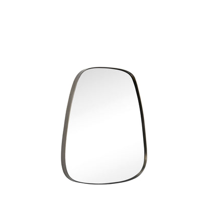 Retro Wall Mirror Trapezium Brushed nickel
