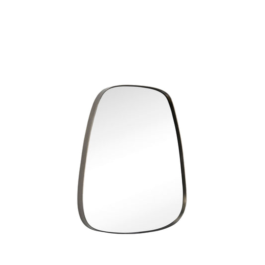 Retro Wall Mirror Trapezium Brushed nickel