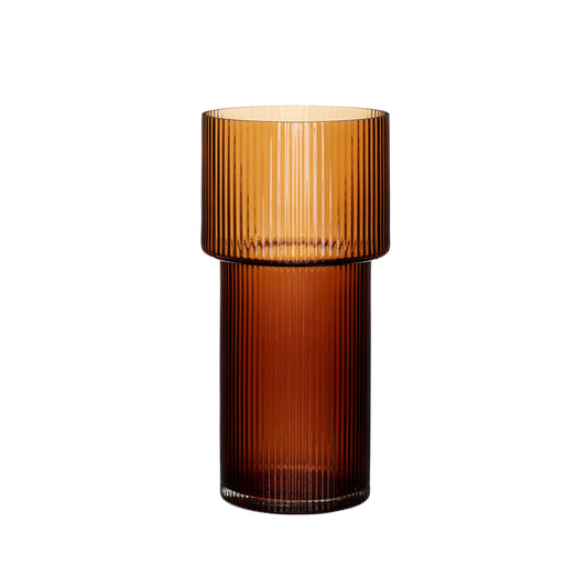 Ripple Vase Amber