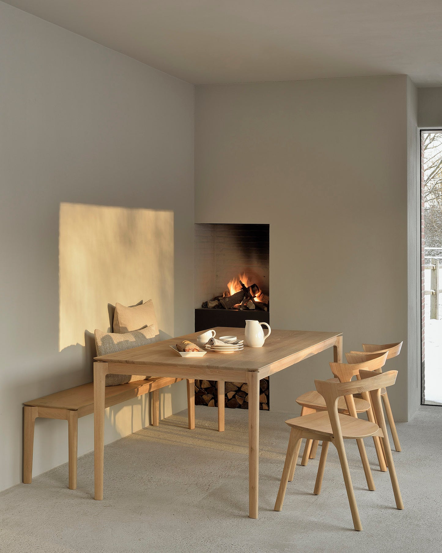 Oak Bok Dining Set | 6 Chairs