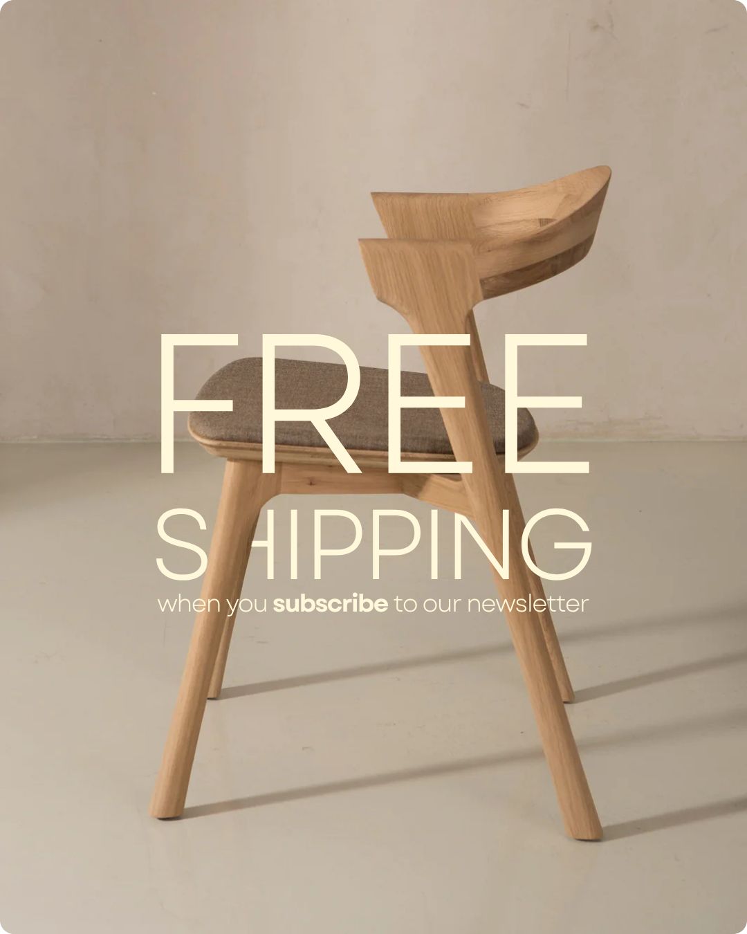 Subscribe to our newsletter and get free shipping!