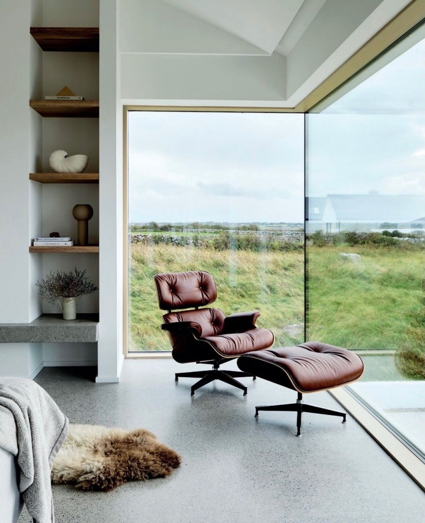 Mid Century Eames Lounger and Ottoman Ireland