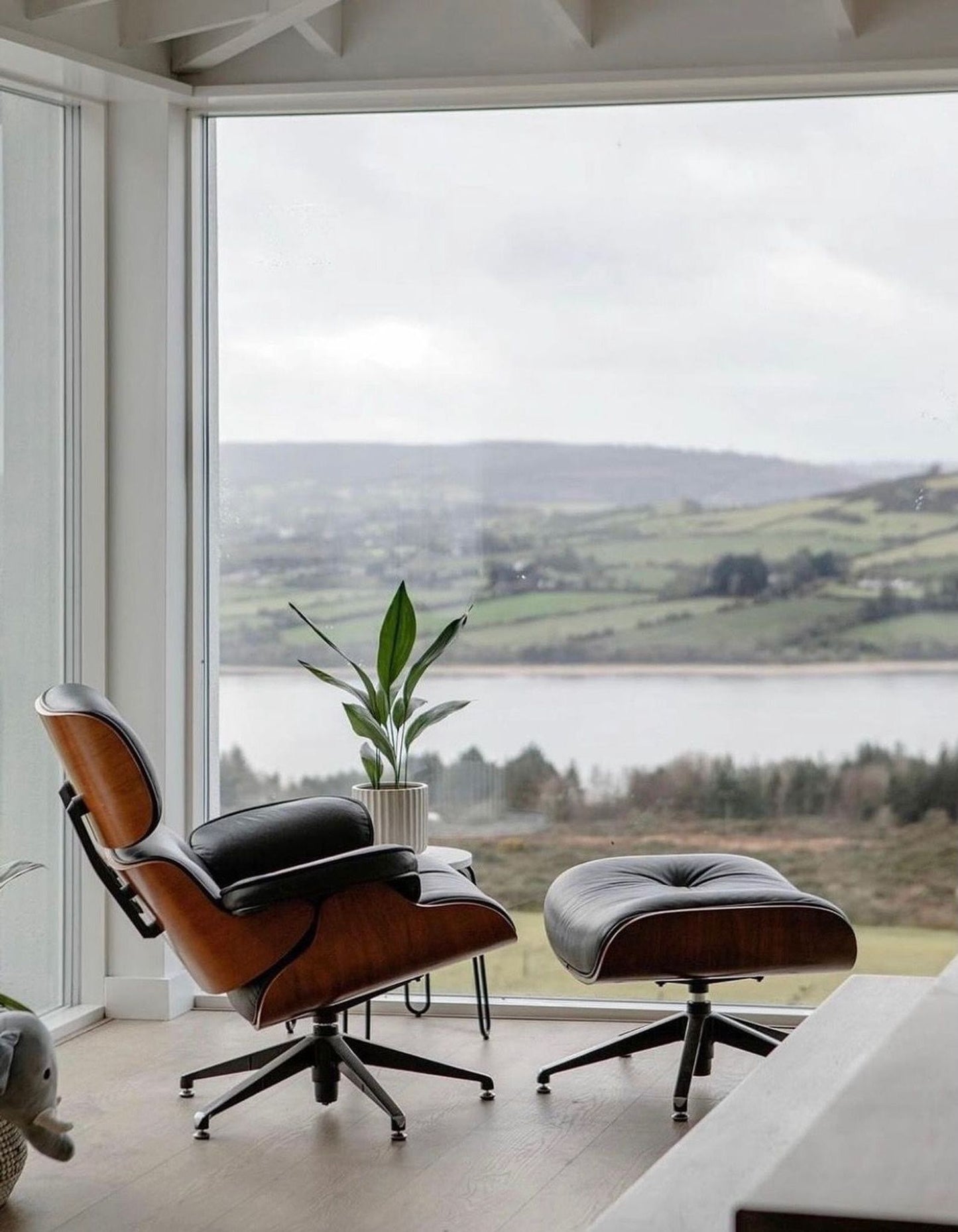 Mid Century Eames Lounger and Ottoman Ireland